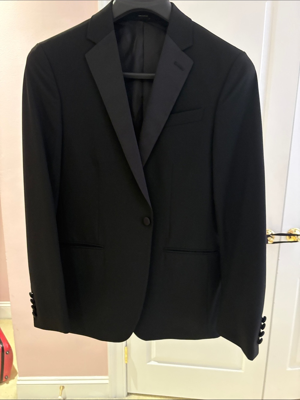 JF J. Ferrar Men's Black Single-Breasted Blazer